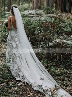 Romantic Bohemian Lace Bridal Dress,12248