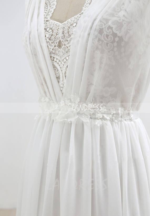 Romantic Wedding Dresses,Beach Chiffon Wedding Dress,11294