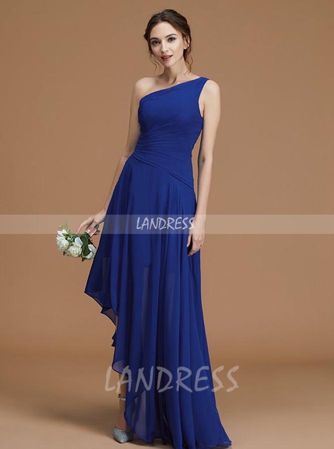 Royal Blue Bridesmaid Dresses,Beach Bridesmaid Dress,Asymmetrical Bridesmaid Dress,11326