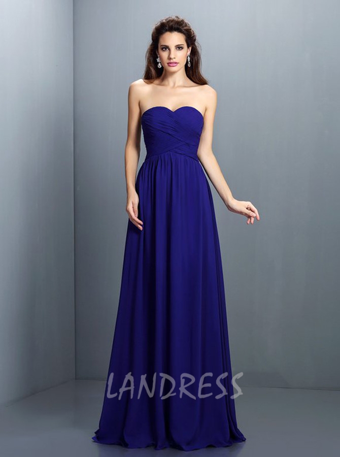 Royal Blue Bridesmaid Dresses,Sweetheart Bridesmaid Dress - Landress.co.uk