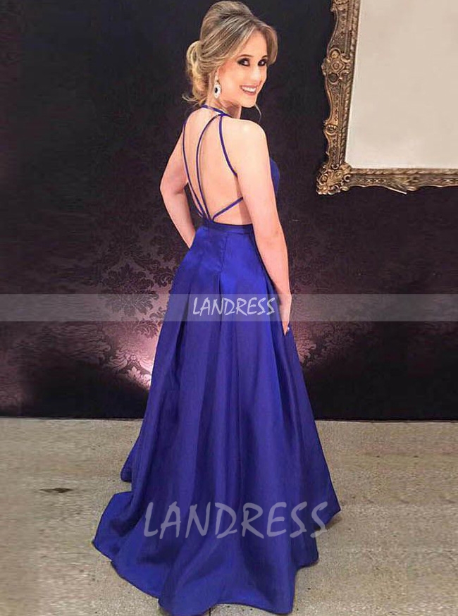 Royal Blue Prom Dresses,Elegant Prom Dress,Open Back Prom Dress,11226