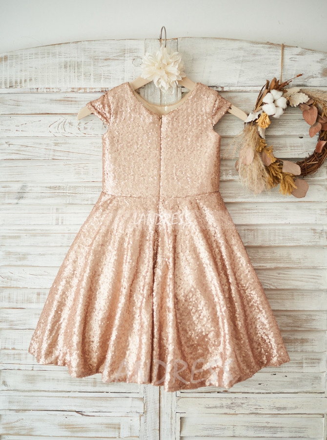 Sequined Flower Girl Dresses,Sparkly Birthday Party Dress,11831