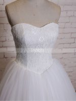 Simple Ball Gown Wedding Dresses,Strapless Wedding Gowns,11628