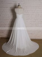 Simple Beach Wedding Dresses,Pleated Chiffon Summer Wedding Dress,11621