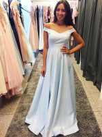 SkyBlue Prom Dresses,Modest Prom Dress,Prom Dress For Teens,11190
