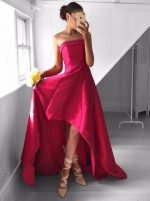 Strapless Prom Dresses,High Low Homecoming Dress,11264