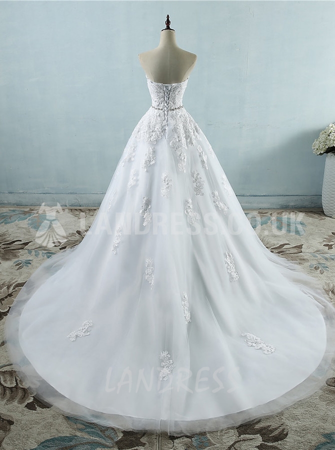 Strapless Wedding Dresses,Classic Wedding Dress,Princess Bridal Dress with Corset,11152