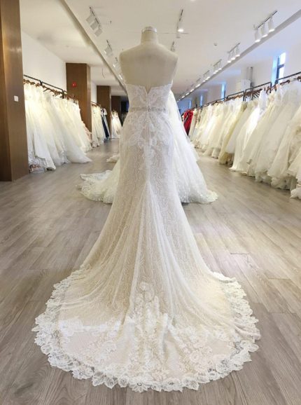 Sweetheart Wedding Dresses,Lace Mermaid Bridal Dress,11565
