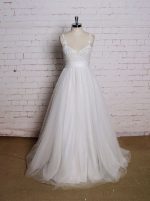 Tulle Wedding Dresses with Straps,Empire A-line Wedding Gown,11616