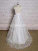 Tulle Wedding Dresses with Straps,Empire A-line Wedding Gown,11616