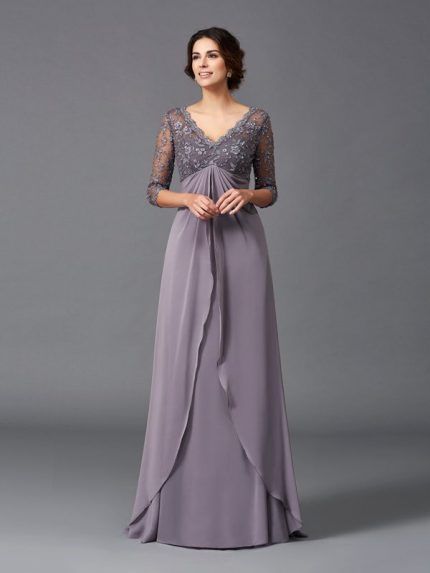 V-neck Mother of the Bride Dresses,Empire Mother of the Bride Dress,11733
