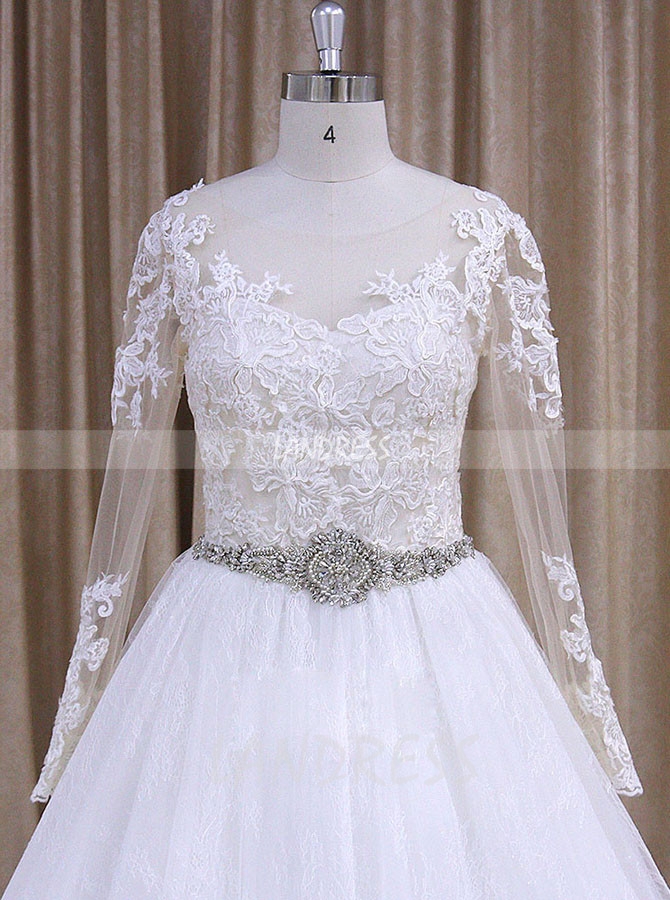 Wedding Dresses with Sleeves,Vintage Wedding Dress,11710