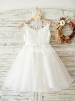 White Flower Girl Dresses,Adorable Flower Girl Dress,11833